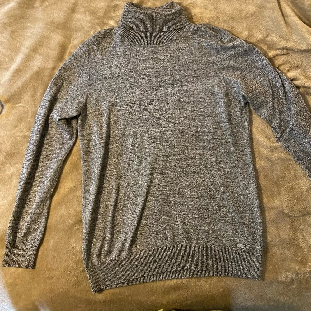 Calvin Klein Women’s Charcoal Turtleneck Sweater - Picture 2 of 4